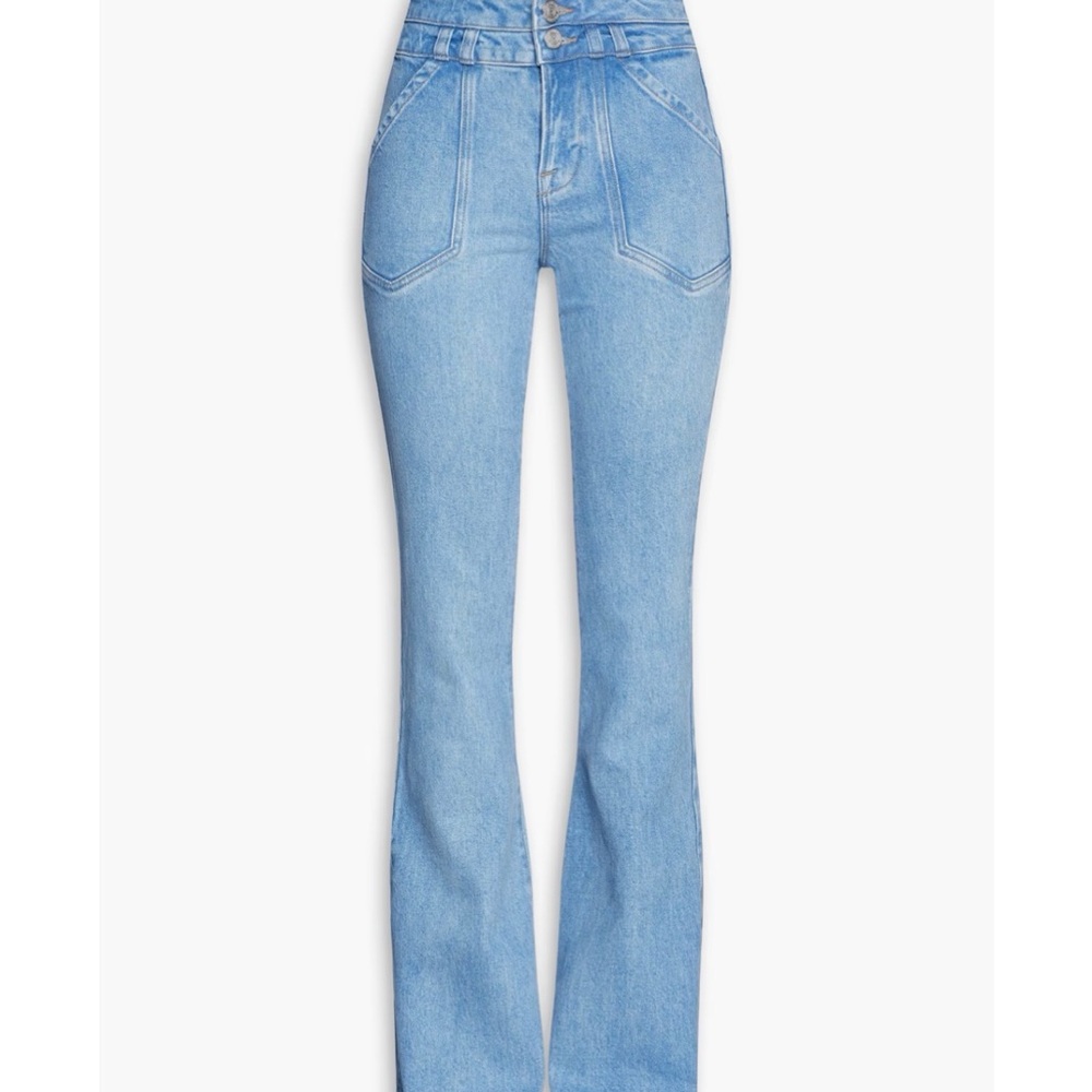 Frame Double Button Midrise Flare Jeans